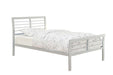Cooper Queen Metal Bed Silver - Bargain Furniture (Detroit, MI)