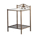 Sydney 2-shlef Nightstand Antique Brushed Gold - Bargain Furniture (Detroit, MI)
