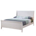 Selena Full Sleigh Platform Bed Cream White - Bargain Furniture (Detroit, MI)