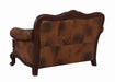 Victoria Tufted Back Loveseat Tri-tone and Brown - Bargain Furniture (Detroit, MI)