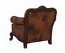 Victoria Rolled Arm Chair Tri-tone and Brown - Bargain Furniture (Detroit, MI)