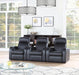 Cyrus Home Theater Upholstered Recliner Black - Bargain Furniture (Detroit, MI)