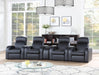 Cyrus Home Theater Upholstered Recliner Black - Bargain Furniture (Detroit, MI)