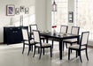 Louise Upholstered Dining Side Chairs Black and Cream (Set of 2) - Bargain Furniture (Detroit, MI)