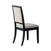 Louise Upholstered Dining Side Chairs Black and Cream (Set of 2) - Bargain Furniture (Detroit, MI)