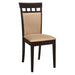 Gabriel Upholstered Side Chairs Cappuccino and Tan (Set of 2) - Bargain Furniture (Detroit, MI)