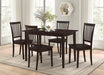 Gomez 5-piece Rectangular Dining Table Set Cappuccino - Bargain Furniture (Detroit, MI)