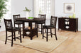 Lavon Upholstered Counter Height Stools Black and Espresso (Set of 2) - Bargain Furniture (Detroit, MI)