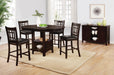 Lavon Upholstered Counter Height Stools Black and Espresso (Set of 2) - Bargain Furniture (Detroit, MI)