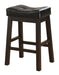 Donald Upholstered Counter Height Stools Black and Cappuccino (Set of 2) - Bargain Furniture (Detroit, MI)