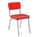 Retro Open Back Side Chairs Red and Chrome (Set of 2) - Bargain Furniture (Detroit, MI)