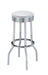 Theodore Upholstered Top Bar Stools White and Chrome (Set of 2) - Bargain Furniture (Detroit, MI)