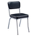 Retro Open Back Side Chairs Black and Chrome (Set of 2) - Bargain Furniture (Detroit, MI)