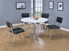 Retro Open Back Side Chairs Black and Chrome (Set of 2) - Bargain Furniture (Detroit, MI)