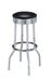 Theodore Upholstered Top Bar Stools Black and Chrome (Set of 2) - Bargain Furniture (Detroit, MI)