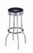 Theodore Upholstered Top Bar Stools Black and Chrome (Set of 2) - Bargain Furniture (Detroit, MI)