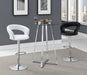 Barraza 29" Adjustable Height Bar Stool White and Chrome - Bargain Furniture (Detroit, MI)