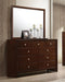 Serenity Rectangle Dresser Mirror Rich Merlot - Bargain Furniture (Detroit, MI)