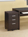 Skeena 3-drawer Mobile Storage Cabinet Cappuccino - Bargain Furniture (Detroit, MI)