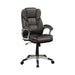 Kaffir Adjustable Height Office Chair Dark Brown and Silver - Bargain Furniture (Detroit, MI)