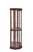 Appledale 6-shelf Corner Curio Cabinet Medium Brown - Bargain Furniture (Detroit, MI)
