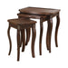 Daphne 3-piece Curved Leg Nesting Tables Warm Brown - Bargain Furniture (Detroit, MI)
