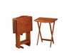 Donna 5-piece Tray Table Set Golden Brown - Bargain Furniture (Detroit, MI)