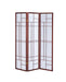 Katerina 3-panel Folding Floor Screen White and Cherry - Bargain Furniture (Detroit, MI)
