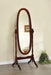 Foyet Oval Cheval Mirror Merlot - Bargain Furniture (Detroit, MI)