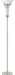 Archie Floor Lamp with Frosted Ribbed Shade Brushed Steel - Bargain Furniture (Detroit, MI)