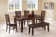 Dalila Ladder Back Side Chairs Cappuccino and Black (Set of 2) - Bargain Furniture (Detroit, MI)