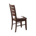 Dalila Ladder Back Side Chairs Cappuccino and Black (Set of 2) - Bargain Furniture (Detroit, MI)