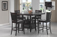 Jaden Upholstered Counter Height Stools Black and Espresso (Set of 2) - Bargain Furniture (Detroit, MI)