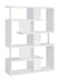 Hoover 5-tier Bookcase White and Chrome - Bargain Furniture (Detroit, MI)