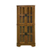 Coreosis 4-shelf Corner Curio Cabinet Golden Brown - Bargain Furniture (Detroit, MI)