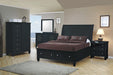 Sandy Beach Door Chest with Concealed Storage Black - Bargain Furniture (Detroit, MI)