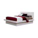 Jessica Eastern King Platform Bed with Rail Seating White - Bargain Furniture (Detroit, MI)
