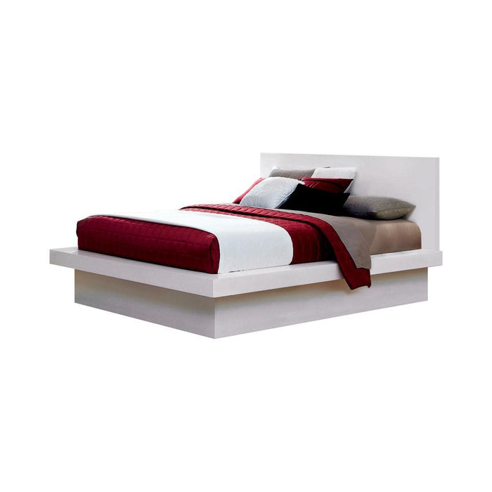 Jessica California King, E.king, & Queen Bed with Storage Headboard Cappuccino - Bargain Furniture (Detroit, MI)