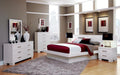 Jessica Eastern King Platform Bed with Rail Seating White - Bargain Furniture (Detroit, MI)