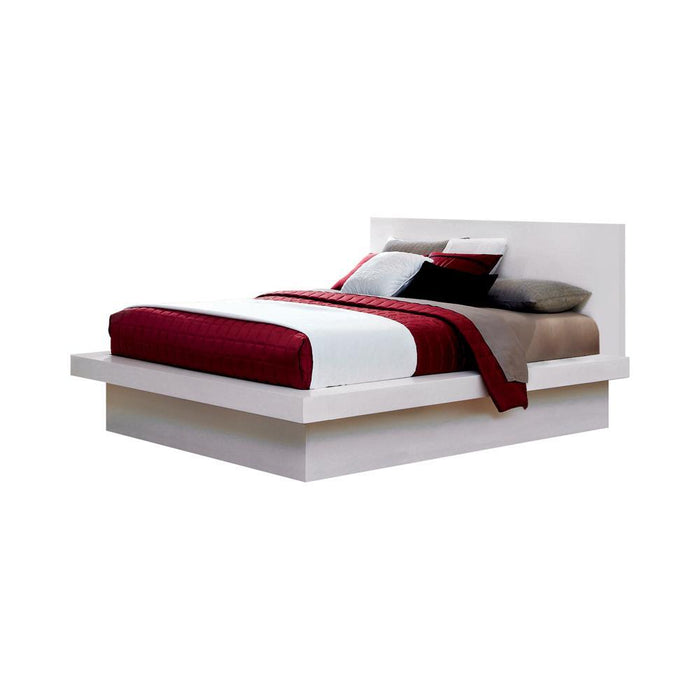 Jessica California King, E.king, & Queen Bed with Storage Headboard Cappuccino - Bargain Furniture (Detroit, MI)