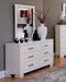Jessica Rectangular Dresser Mirror White - Bargain Furniture (Detroit, MI)