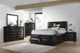 Briana Eastern King Platform Storage Bed Black - Bargain Furniture (Detroit, MI)