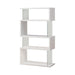 Emelle 4-tier Bookcase White and Clear - Bargain Furniture (Detroit, MI)