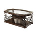 Laney Coffee Table Deep Merlot and Clear - Bargain Furniture (Detroit, MI)
