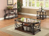 Laney Coffee Table Deep Merlot and Clear - Bargain Furniture (Detroit, MI)