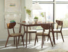 Kersey Dining Side Chairs with Curved Backs Beige and Chestnut (Set of 2) - Bargain Furniture (Detroit, MI)