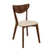 Kersey Dining Side Chairs with Curved Backs Beige and Chestnut (Set of 2) - Bargain Furniture (Detroit, MI)
