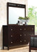 Carlton Upholstered Rectangular Dresser Mirror Cappuccino - Bargain Furniture (Detroit, MI)