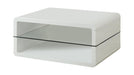 Elana Rectangle 2-shelf Coffee Table Glossy White - Bargain Furniture (Detroit, MI)