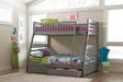 Ashton Twin Over Full Bunk 2-drawer Bed Grey - Bargain Furniture (Detroit, MI)